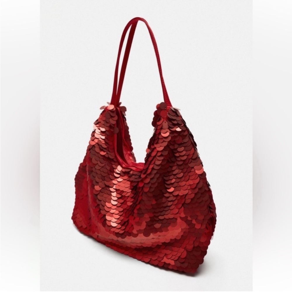 Zara Red Sequin Bag